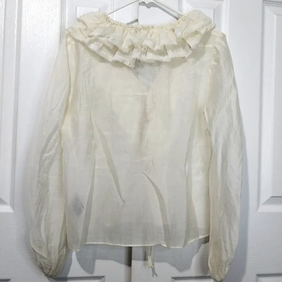 Jason Wu Raglan Puff Sleeve  Blouse, NWT, Size M - Picture 7 of 8